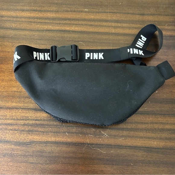 Pink Black Mesh Belt Bag - Picture 2 of 7